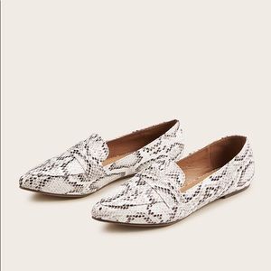 Shein Pointed Snakeskin Flats